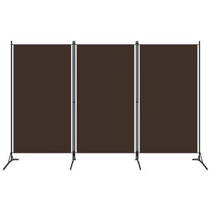 vidaXL Romdeler 3 paneler brun 260x180 cm