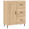 vidaXL Highboard sonoma eik 69,5x34x180 cm konstruert tre