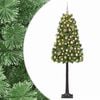vidaXL Kunstig hengslet juletre med kuler 120 cm 150 LED-lys Varmhvit