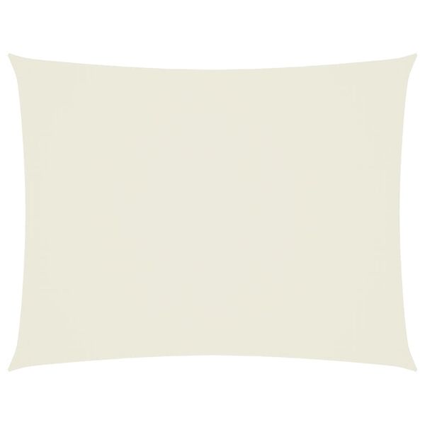 vidaXL Solseil oxfordstoff rektangulær 3x4,5 m kremhvit