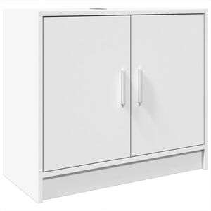 vidaXL Servantskap hvit 63x29x55 cm konstruert tre