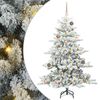 vidaXL Kunstig sammensatt juletre med 150 LED Hvit 150 cm PVC og st&aring;l