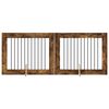 vidaXL Hundegate med stender 2 pcs R&oslash;kt Eik 100 x 80 cm Konstruert tre