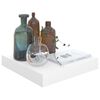 vidaXL Flytende vegghyller 4 stk høyglans hvit 23x23,5x3,8 cm MDF