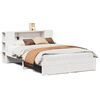 vidaXL Seng med bokhylle uten madrass hvit 160x200 cm heltre furu