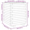 vidaXL Plantekasse voksbrun 40x40x49,5 cm heltre furu