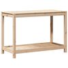 vidaXL Pottebord med hylle 108x50x75 cm heltre furu