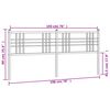 vidaXL Sengegavl i metall hvit 193 cm