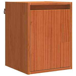 vidaXL Veggskap Veggmontert Vokset Brun 30 x 30 x 40 cm Massiv furu