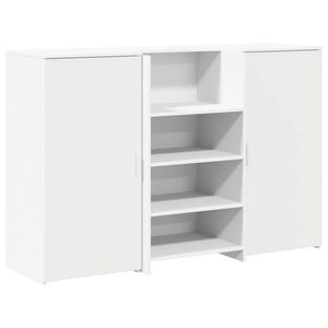 vidaXL Resepsjonspult hvit 155x50x103,5 cm konstruert tre