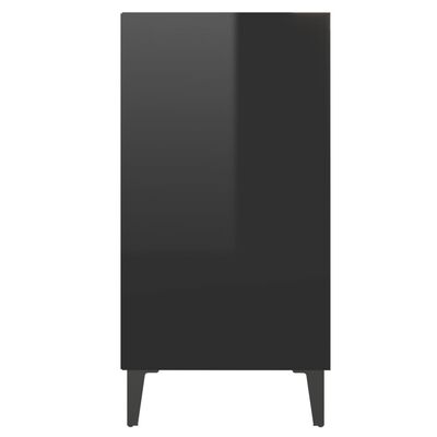 vidaXL Skjenk høyglans svart 57x35x70 cm sponplate