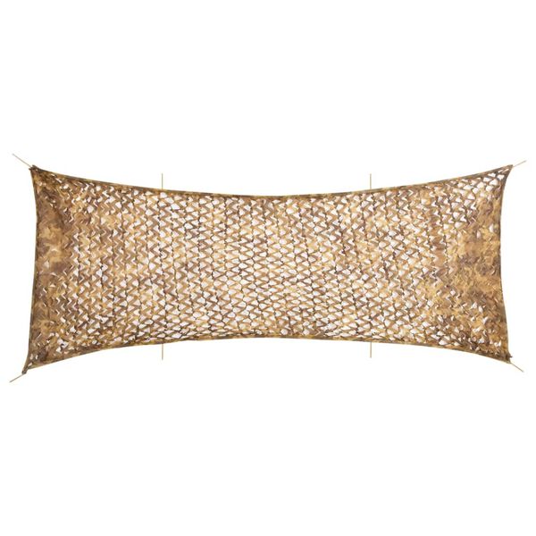 vidaXL Kamuflasjenett med oppbevaringspose 721x294 cm sand