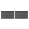 vidaXL Gjerdepanelsett WPC 353x105 cm svart