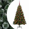 vidaXL Kunstig juletre med kuler 120 cm 150 LED-lys Varmhvit