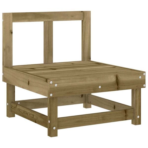 vidaXL Midtsofa med puter impregnert furu