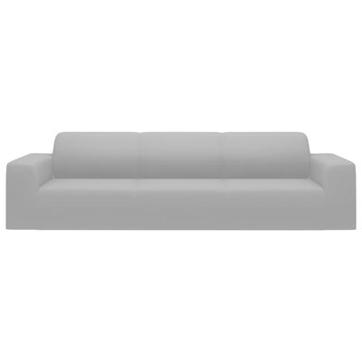vidaXL 4-seters sofaovertrekk polyester grå