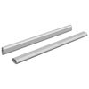 vidaXL Klesslanger 2 pcs s&oslash;lv 764 x 15 x 29 mm Aluminium Legering