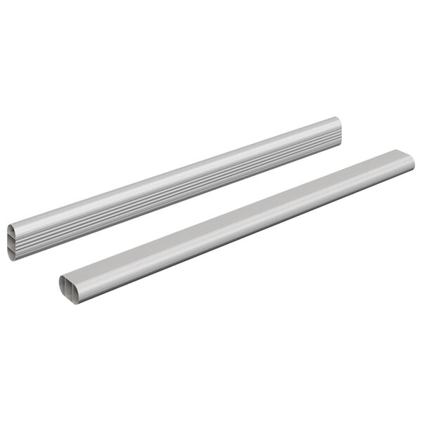 vidaXL Klesslanger 2 pcs s&oslash;lv 764 x 15 x 29 mm Aluminium Legering