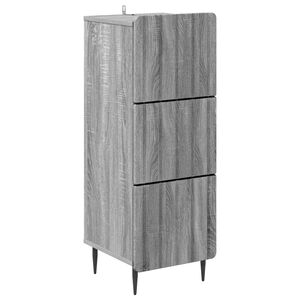 vidaXL Skuffeskap Gr&aring; sonoma 33 x 34,5 x 92 cm Konstruert tre