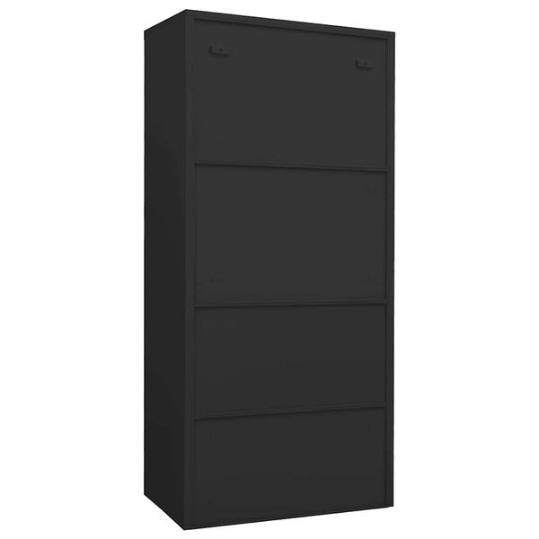 vidaXL Garderobe antrasitt 80x50x180 cm st&aring;l