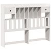 vidaXL Hodegavl med oppbevaring hvit 160 cm heltre furu