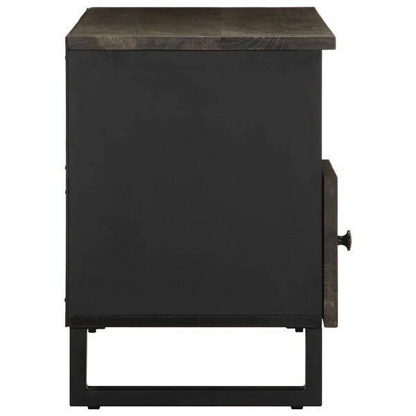 vidaXL TV-benk svart 100x33x46 cm heltre mango