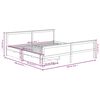 vidaXL Sengeramme med 2 skuffer honningbrun heltre furu 180x200 cm