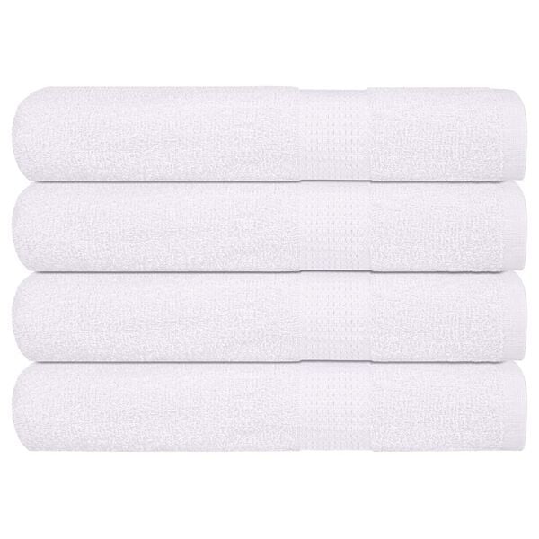 vidaXL H&aring;ndkl&aelig;r FROGN 4 stk hvit 100x200 cm 360 gsm