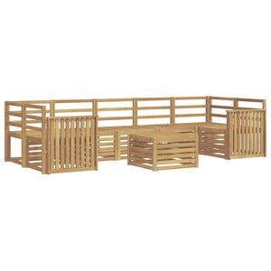 vidaXL Utend&oslash;rs sofa-sett 8 pcs Hvit Solid akasietre