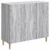 vidaXL Serviesskap Gr&aring; sonoma 89 x 34,5 x 80 cm Konstruert tre