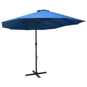 vidaXL Parasol med aluminiumsstang 460x270 cm bl&aring;
