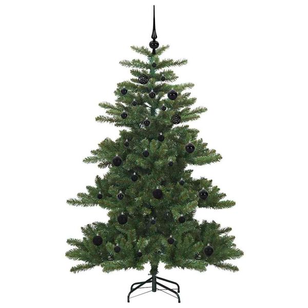 vidaXL Kunstig sammensatt juletre med 150 LED gr&oslash;nn 150 cm PVC og st&aring;l
