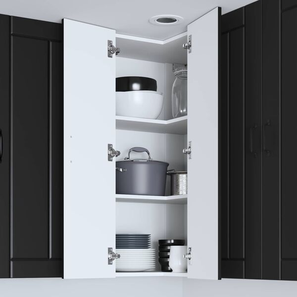 vidaXL Kj&oslash;kkenskap Lucca Svart 57 x 57 x 100 cm Konstruert tre