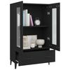vidaXL Highboard svart 70x31x115 cm konstruert tre