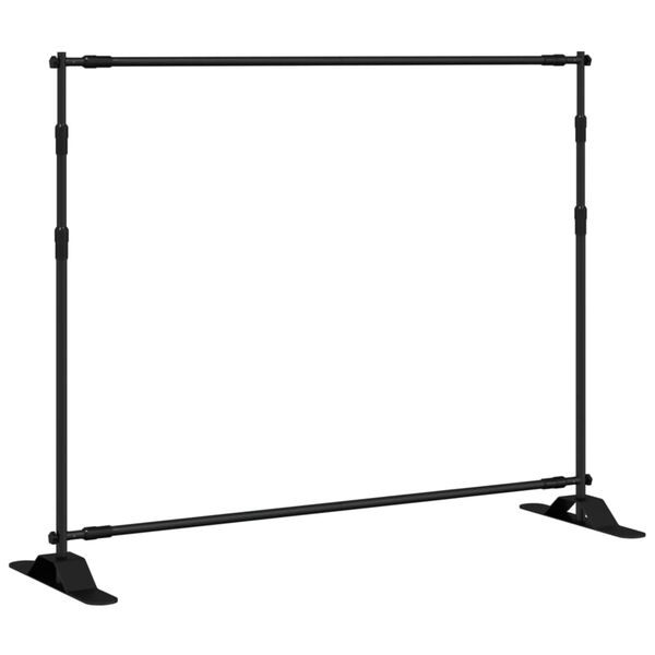vidaXL Bakgrunnsstativer 2 stk svart 254x243 cm stål