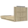 vidaXL Sengeramme med hodegavl sonoma eik 90x190 cm konstruert tre