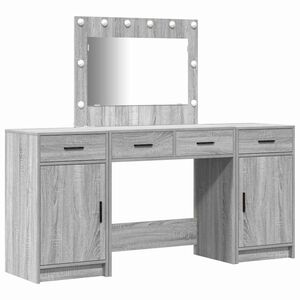 vidaXL Sminkebord 3 stk. Gr&aring; 78,5 x 41 x 135 cm Konstruert tre