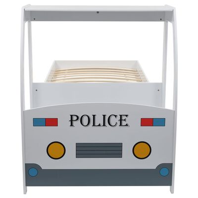 vidaXL Politibil barneseng med skrivebord 90x200 cm