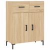 vidaXL Highboard sonoma eik 69,5x34x180 cm konstruert tre