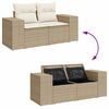 vidaXL Hagesofaer med puter 10 deler beige polyrotting akasie