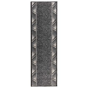 vidaXL L&oslash;perteppe FLORNES Vevd Gr&aring; Zigzag 67 x 150 cm PP 7 mm