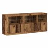 vidaXL LED sideboard Gammelt tre 162 x 37 x 67 cm Konstruert tre