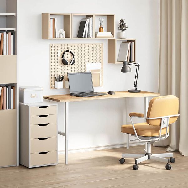 vidaXL Bordplate rektangul&aelig;r 140x50x2,5 cm ubehandlet heltre eik