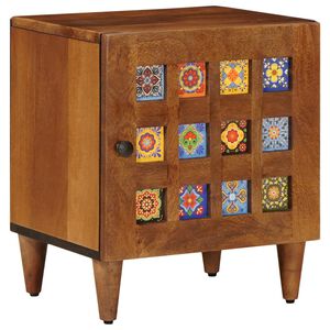 vidaXL Nattbordskap Brun 40 x 33 x 46 cm Massiv mango tre