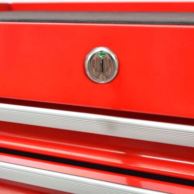 vidaXL Verktøyvogn med 1125 verktøy stål rød