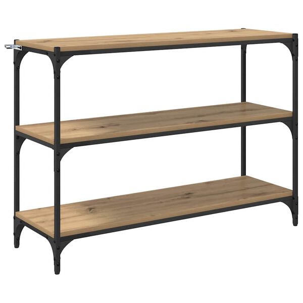 vidaXL Bokskap artisan eik 100 x 33 x 70,5 cm Ingeni&oslash;rtre og jern