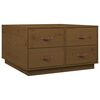 vidaXL Salongbord honningbrun 80x80x45 cm heltre furu