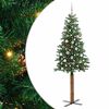 vidaXL Slim juletre gr&oslash;nn 210 cm PVC og Massivt Furu tre