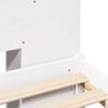 vidaXL Seng med bokhylle uten madrass hvit 135x190 cm heltre furu