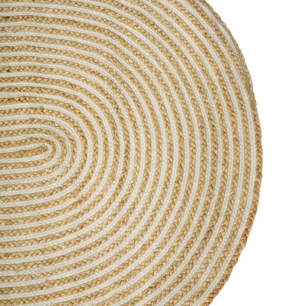 vidaXL Teppe Naturlig og Hvit 205 x 305 cm Jute